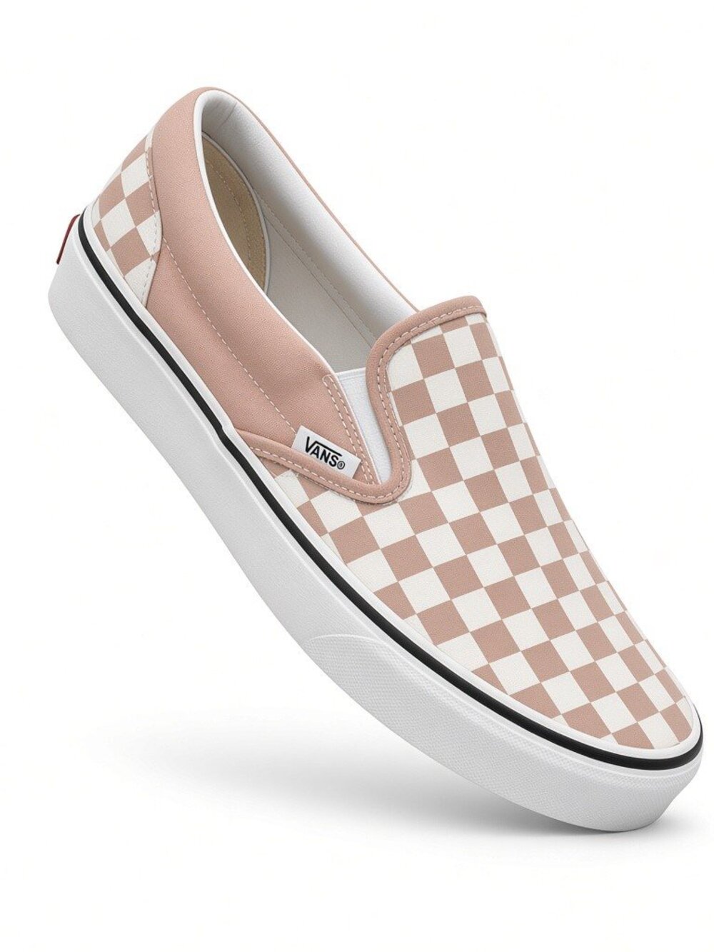 Vans Classic Slip-On Checkerboard Pink & White Canvas Shoes Size Women's 8 M 6.5